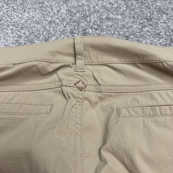 Prana Capri Pants Womens 8 Brown Tan Ankle Zip Straight Leg Outdoor Hiking 32x22 - Picture 4 of 16